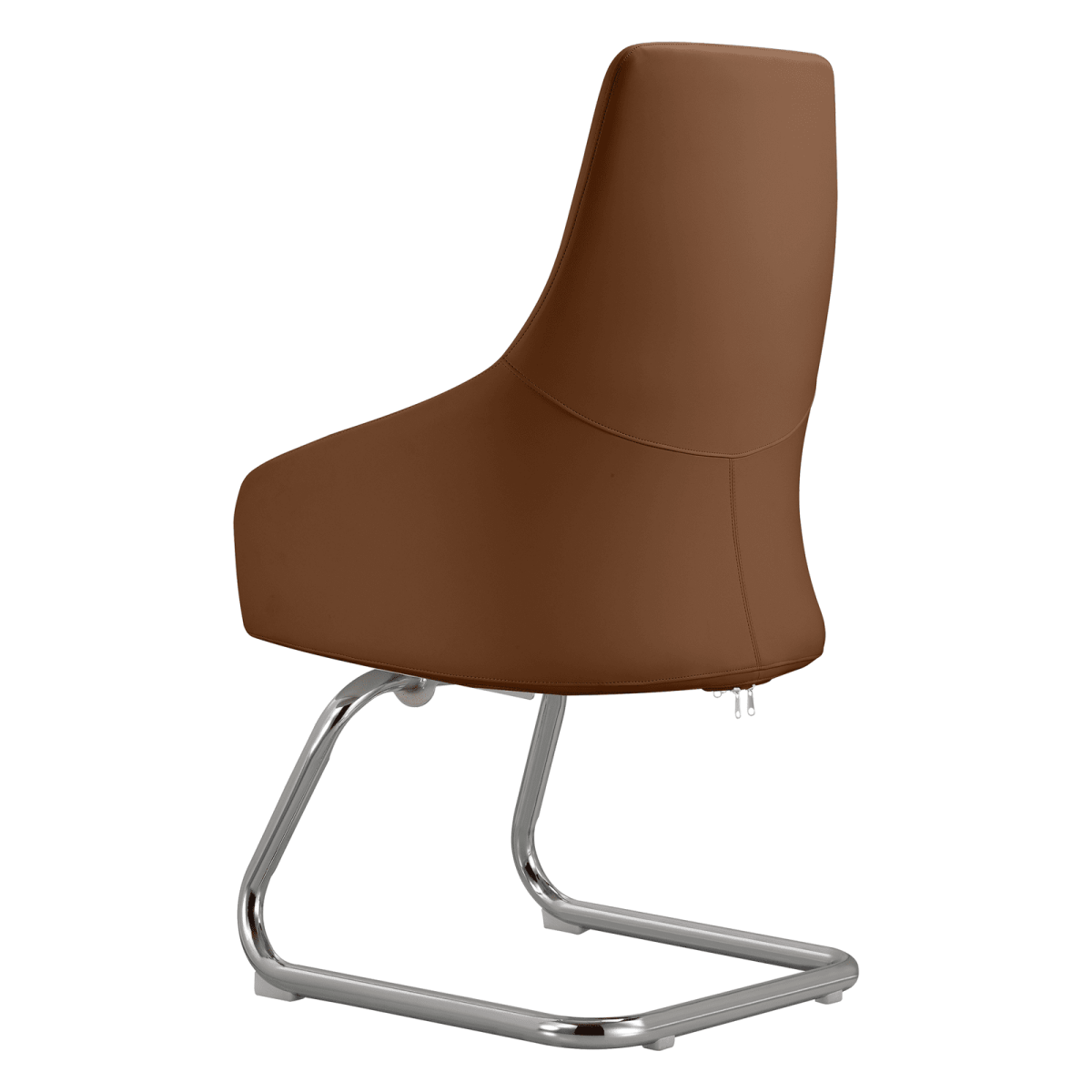Celeste Leather Conference Office Chair with Upholstered Seat and Armrest