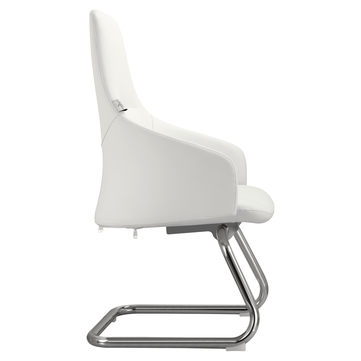 Celeste Leather Conference Office Chair with Upholstered Seat and Armrest