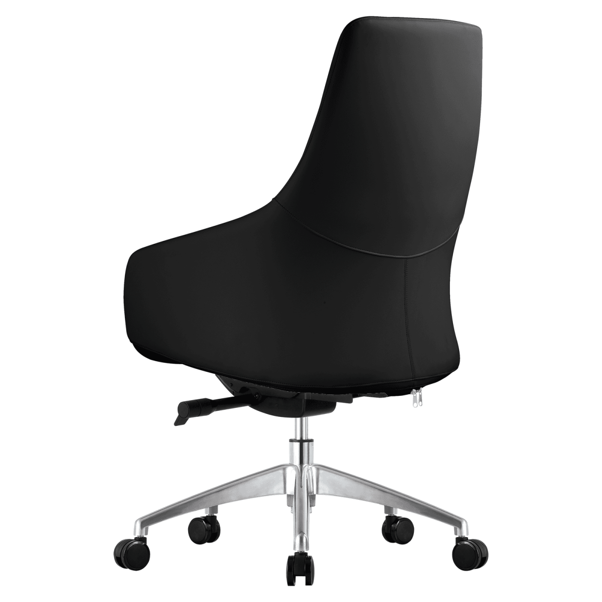 Celeste Office Chair in Upholstered Leather with Swivel and Tilt Waterfall Seat Design