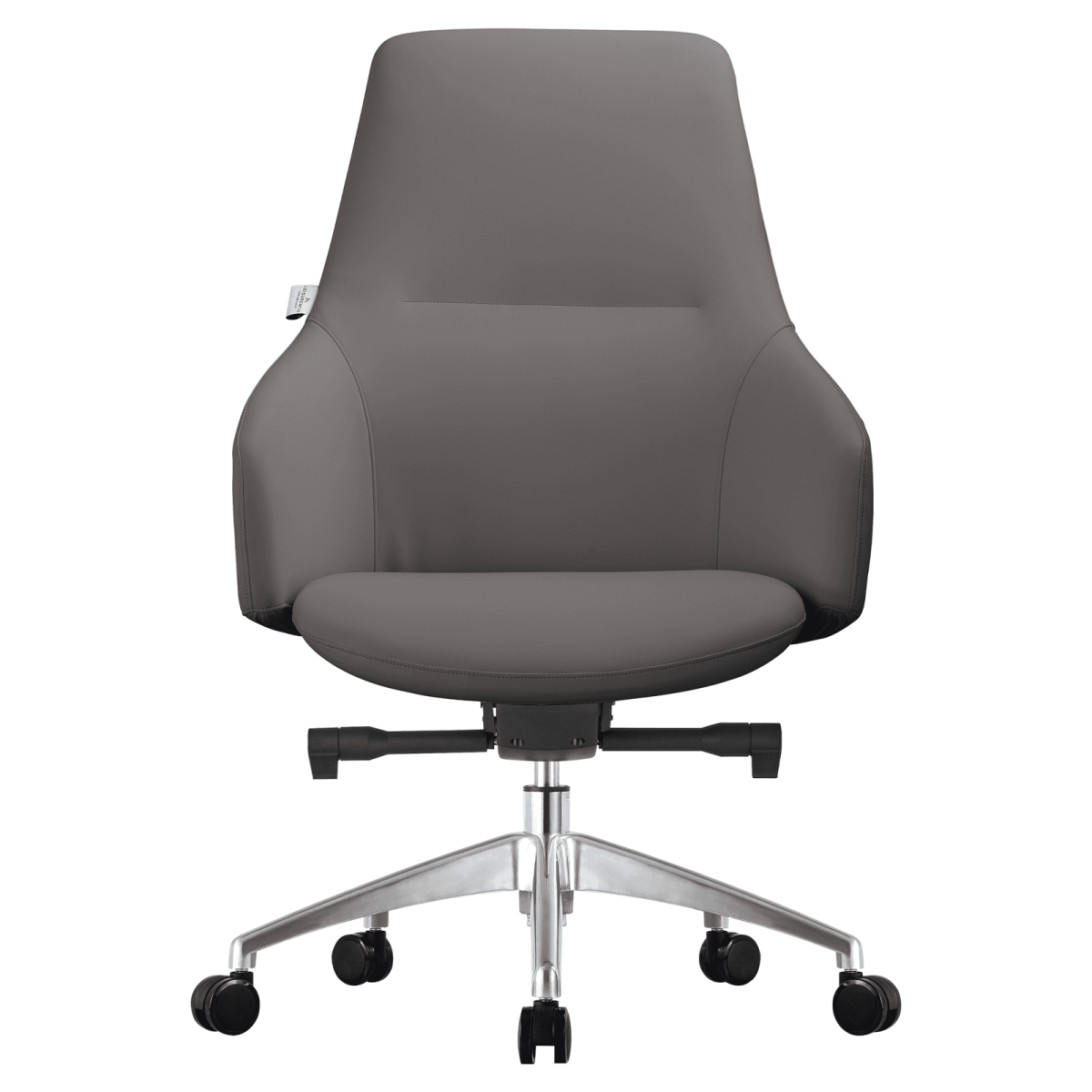 Celeste Office Chair in Upholstered Leather with Swivel and Tilt Waterfall Seat Design
