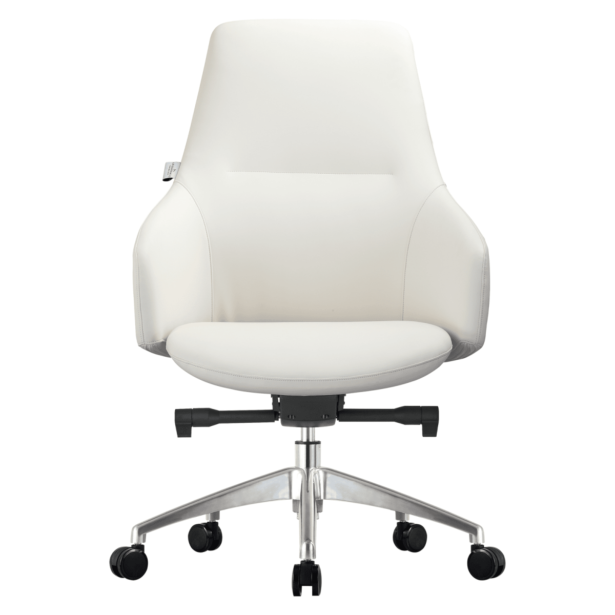Celeste Office Chair in Upholstered Leather with Swivel and Tilt Waterfall Seat Design
