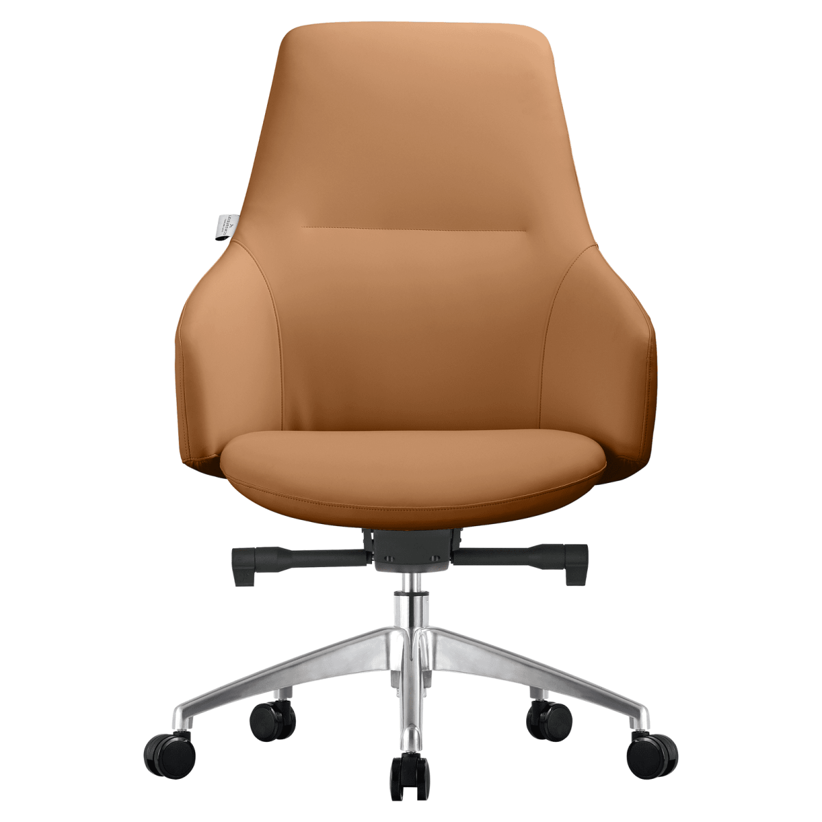Celeste Office Chair in Upholstered Leather with Swivel and Tilt Waterfall Seat Design