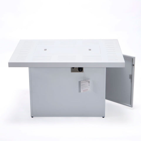 Chelsea Patio Modern Black Aluminum Propane Fire Pit Table