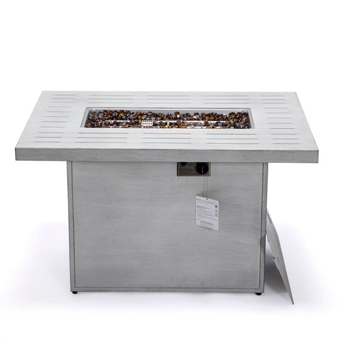 Chelsea Patio Modern Black Aluminum Propane Fire Pit Table