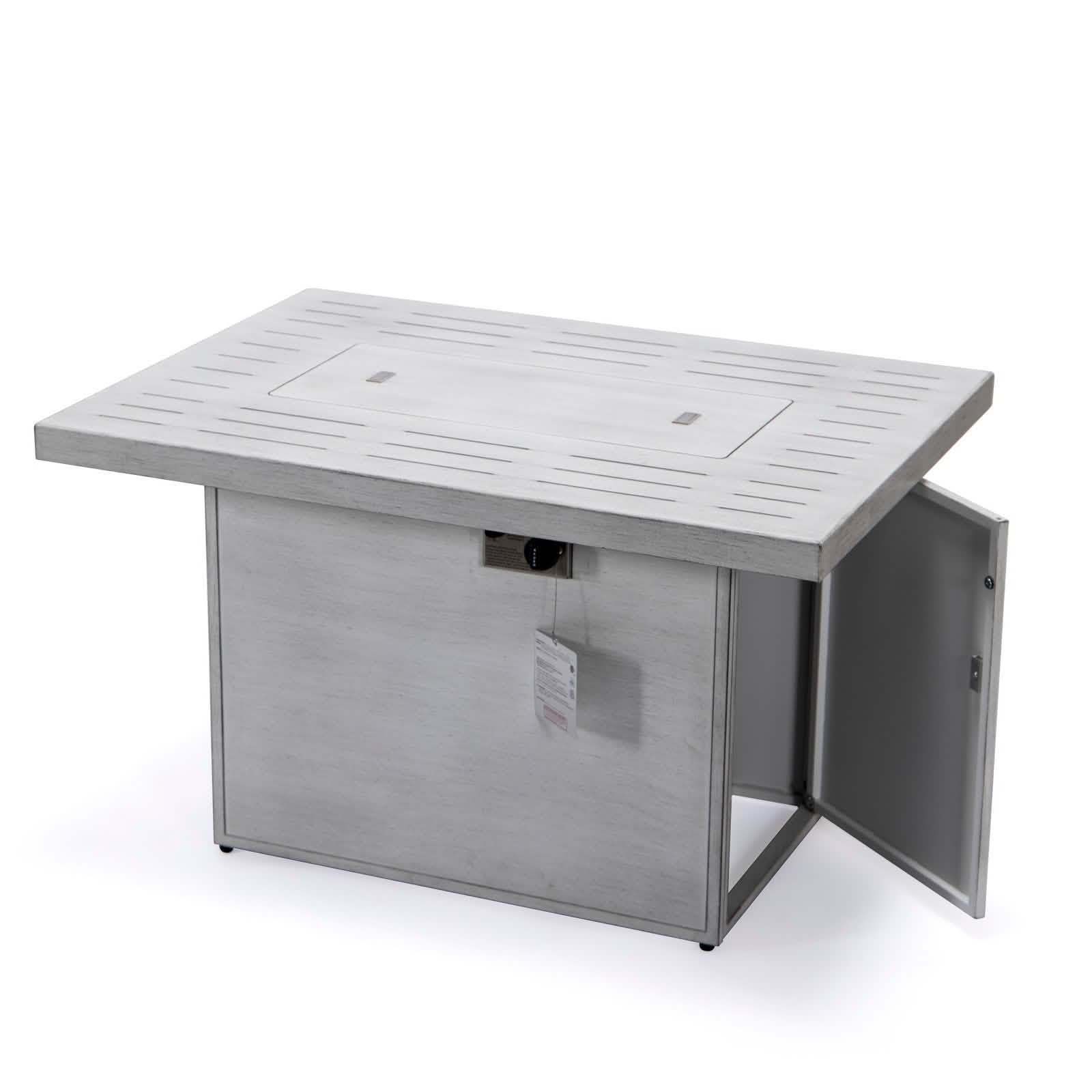 Chelsea Patio Modern Black Aluminum Propane Fire Pit Table