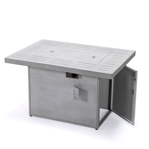 Chelsea Patio Modern Black Aluminum Propane Fire Pit Table