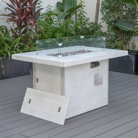 Chelsea Patio Modern Black Aluminum Propane Fire Pit Table