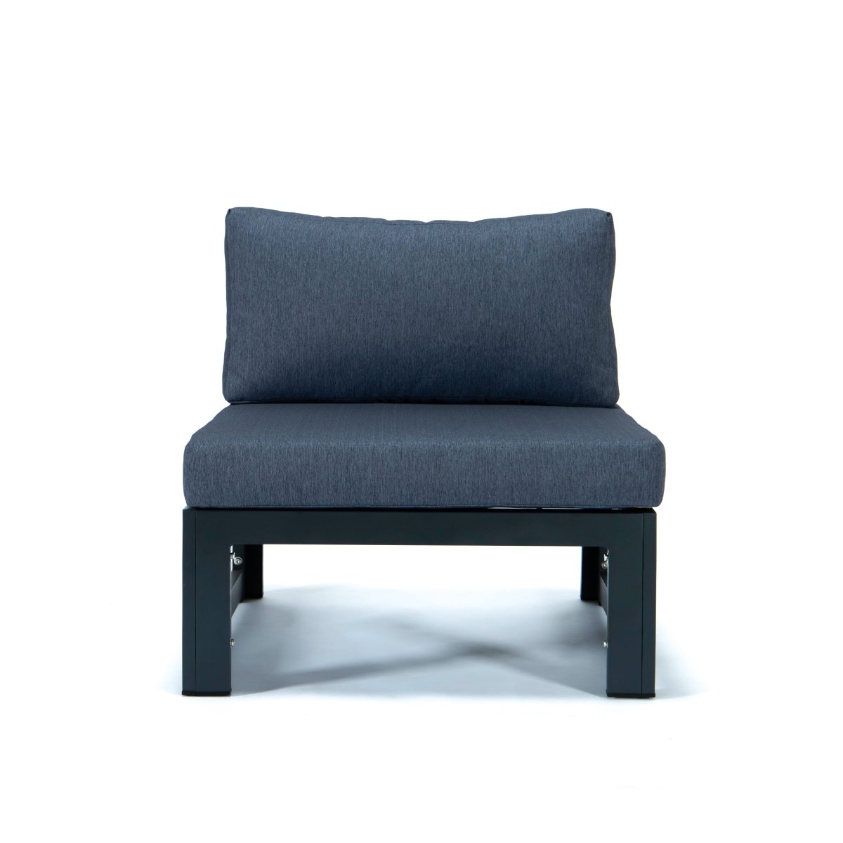 Chelsea 4 - Piece Middle Patio Chairs Black Aluminum With Cushions