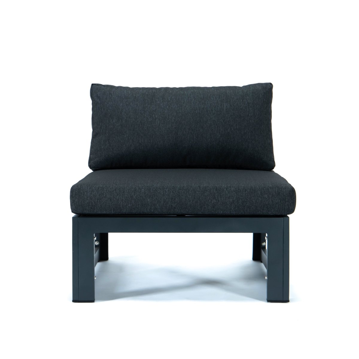 Chelsea 4 - Piece Middle Patio Chairs Black Aluminum With Cushions