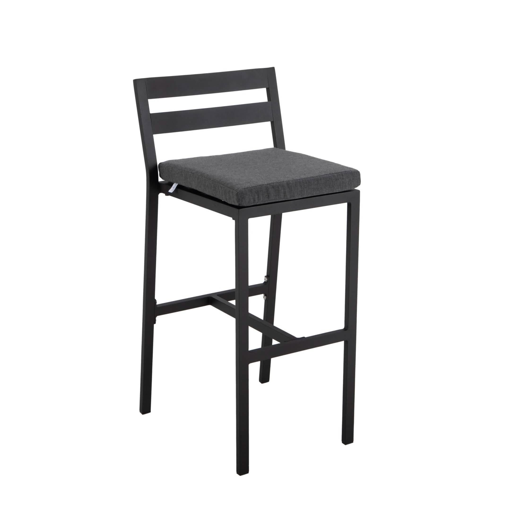 Chelsea 7 - Piece Patio Bar Set: Aluminum Fire Pit Table with Tank Holder & 6 Barstools with Cushions
