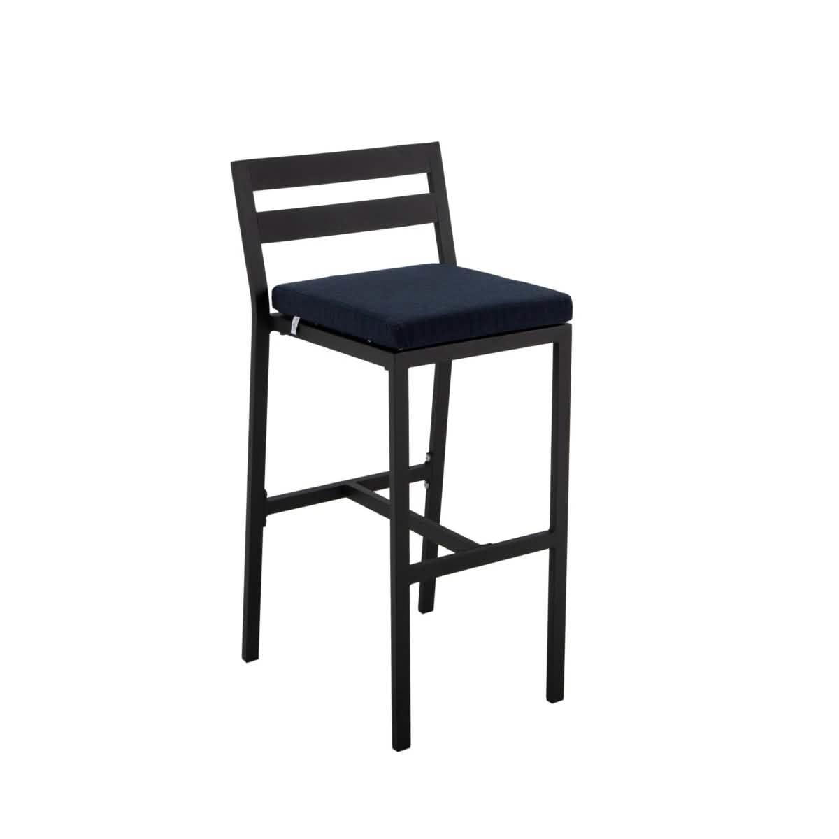 Chelsea 7 - Piece Patio Bar Set: Aluminum Fire Pit Table with Tank Holder & 6 Barstools with Cushions