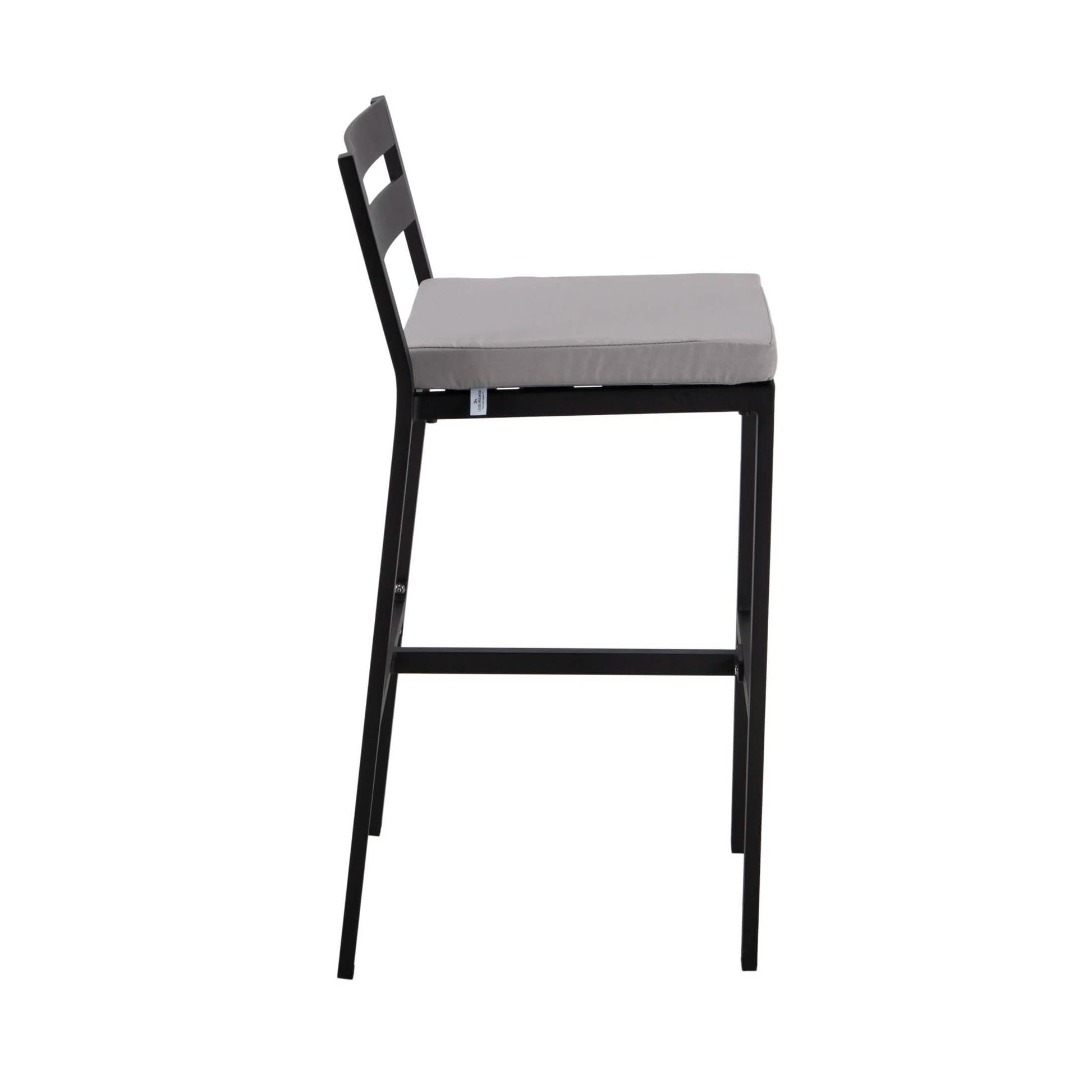 Chelsea 7 - Piece Patio Bar Set: Aluminum Fire Pit Table with Tank Holder & 6 Barstools with Cushions