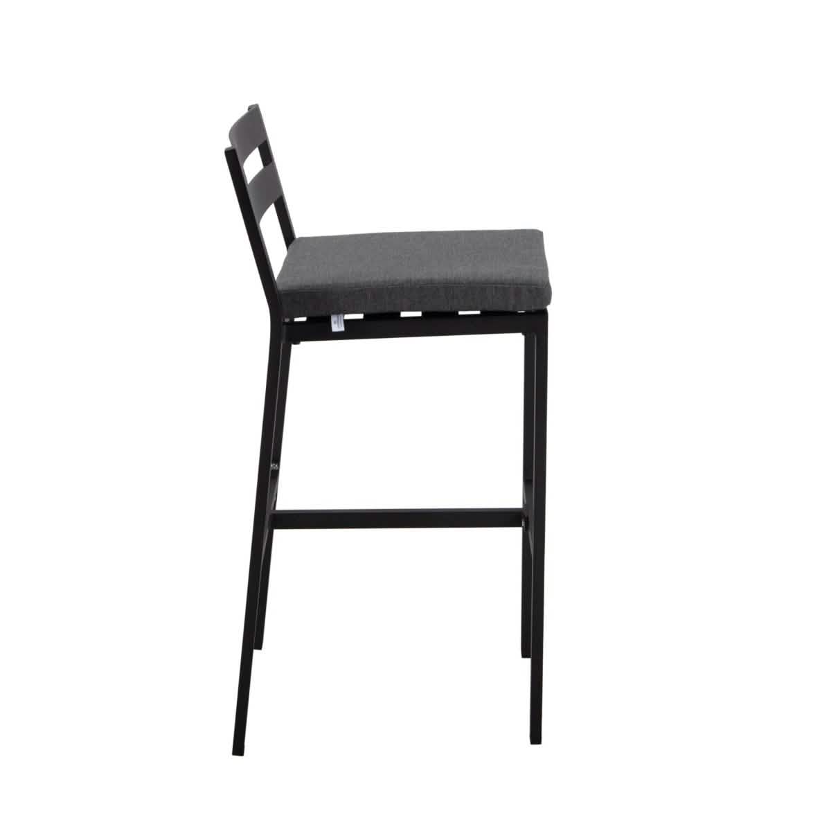 Chelsea 7 - Piece Patio Bar Set: Aluminum Fire Pit Table with Tank Holder & 6 Barstools with Cushions