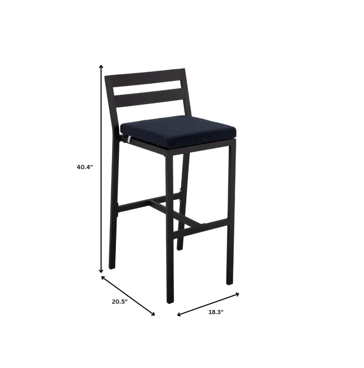 Chelsea 7 - Piece Patio Bar Set: Aluminum Fire Pit Table with Tank Holder & 6 Barstools with Cushions