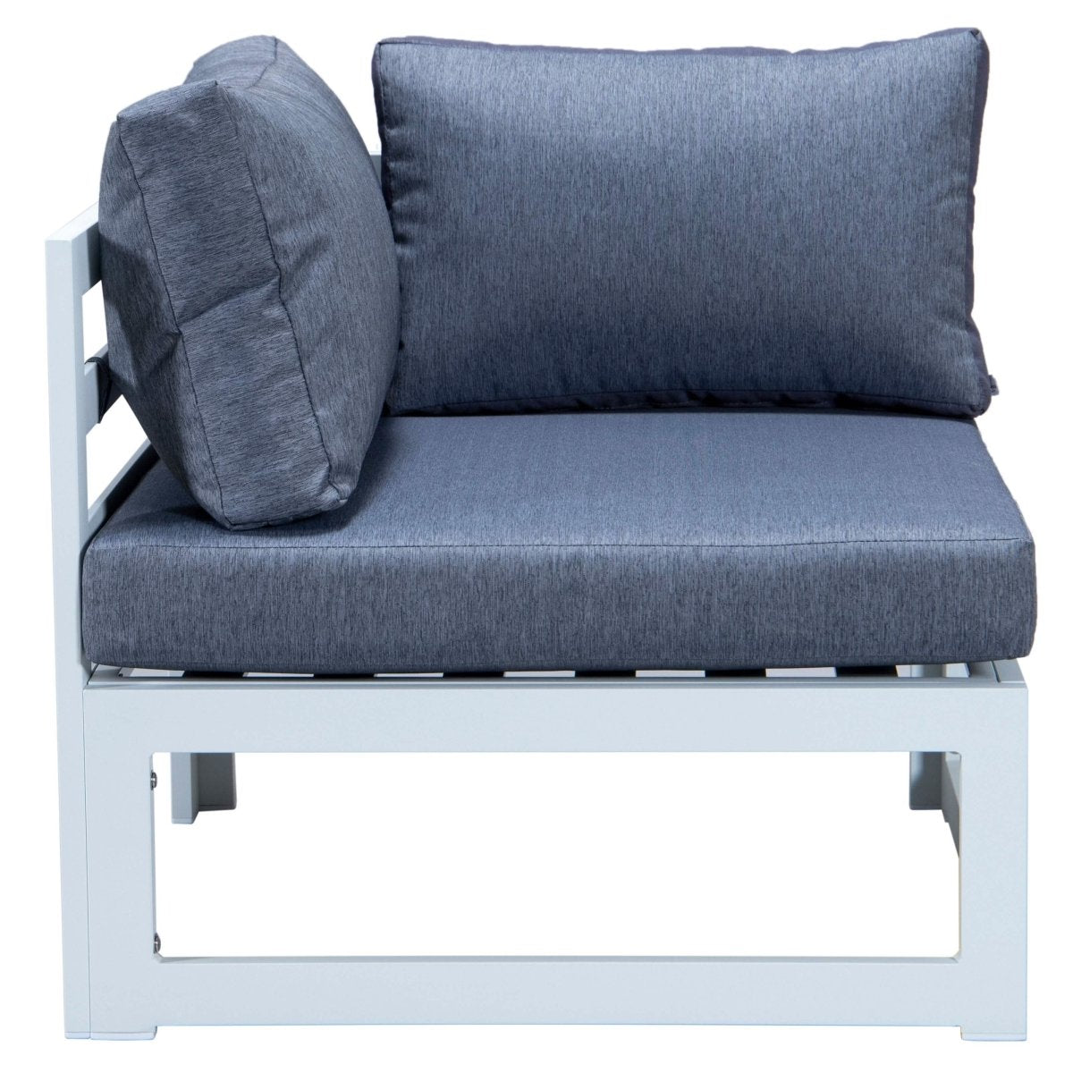Chelsea 7 - Piece Patio Sectional And Coffee Table Set In Aluminum With Cushions