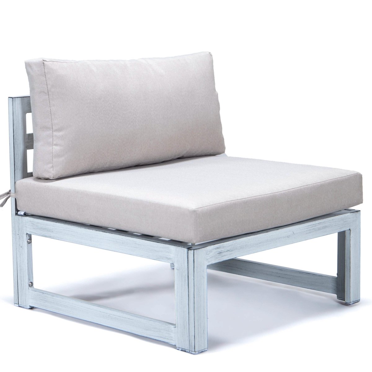 Chelsea 7 - Piece Patio Sectional And Coffee Table Set In Aluminum With Cushions