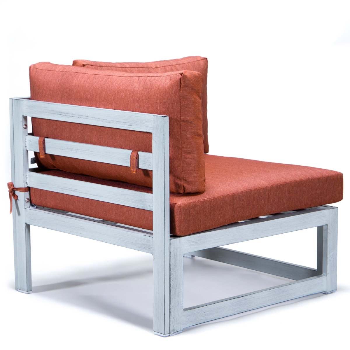 Chelsea 7 - Piece Patio Sectional And Coffee Table Set In Aluminum With Cushions