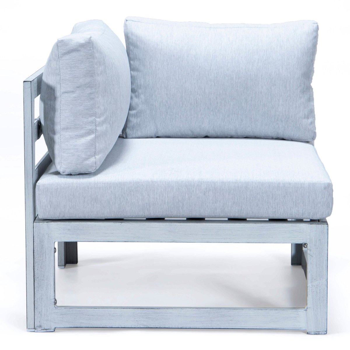 Chelsea 7 - Piece Patio Sectional And Coffee Table Set In Aluminum With Cushions