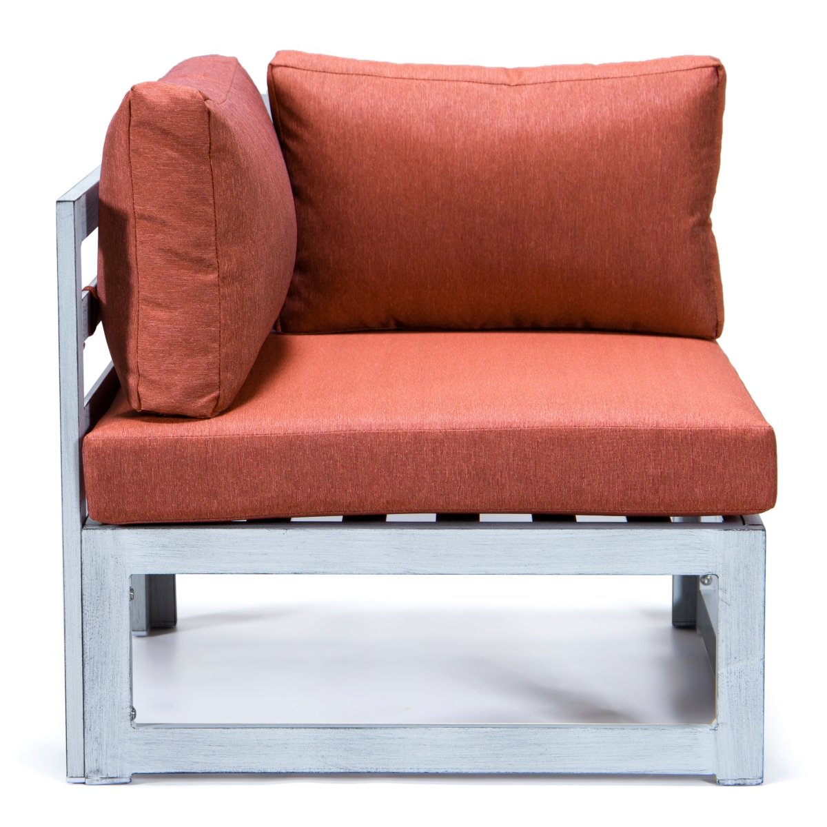 Chelsea 7 - Piece Patio Sectional And Coffee Table Set In Aluminum With Cushions