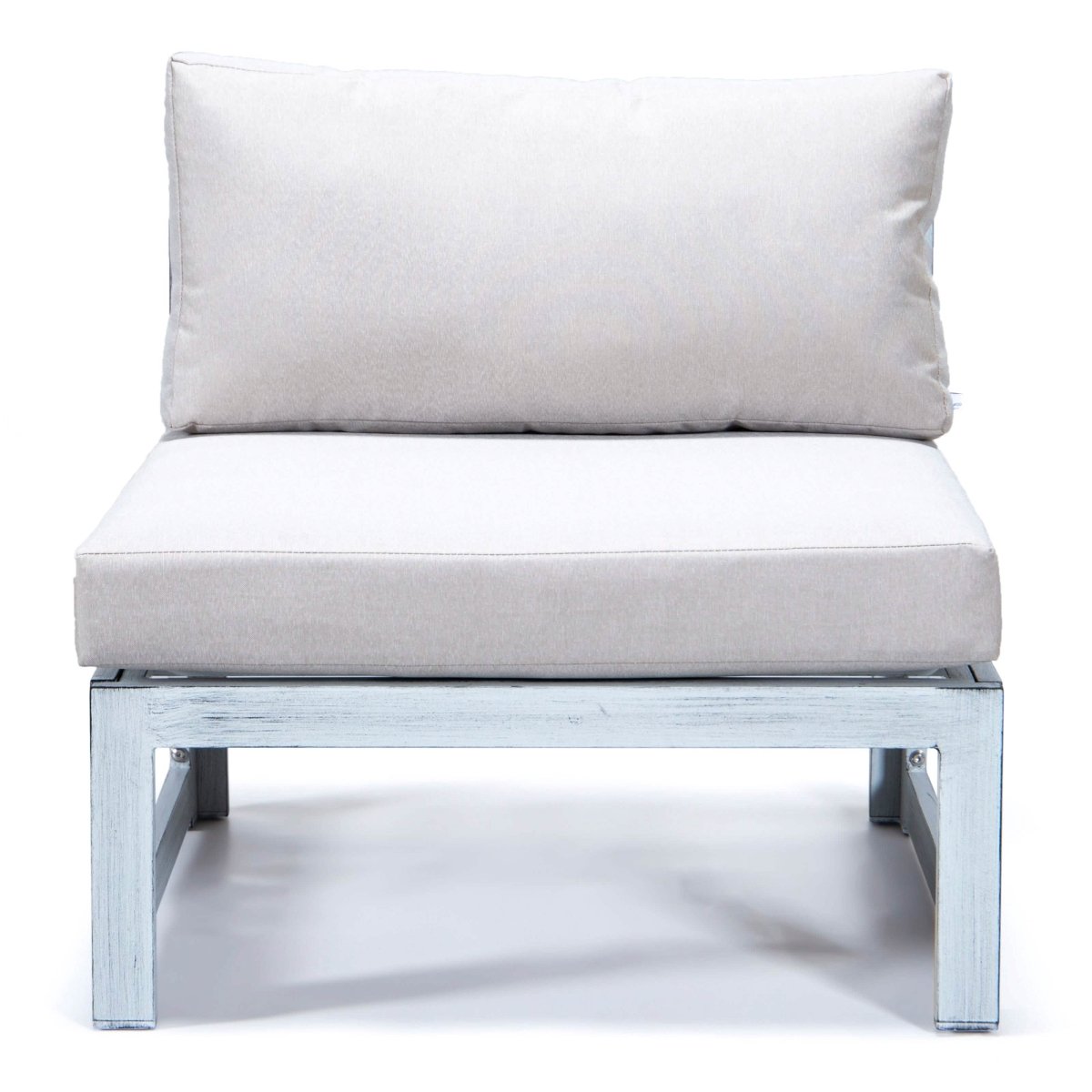 Chelsea 7 - Piece Patio Sectional And Coffee Table Set In Aluminum With Cushions