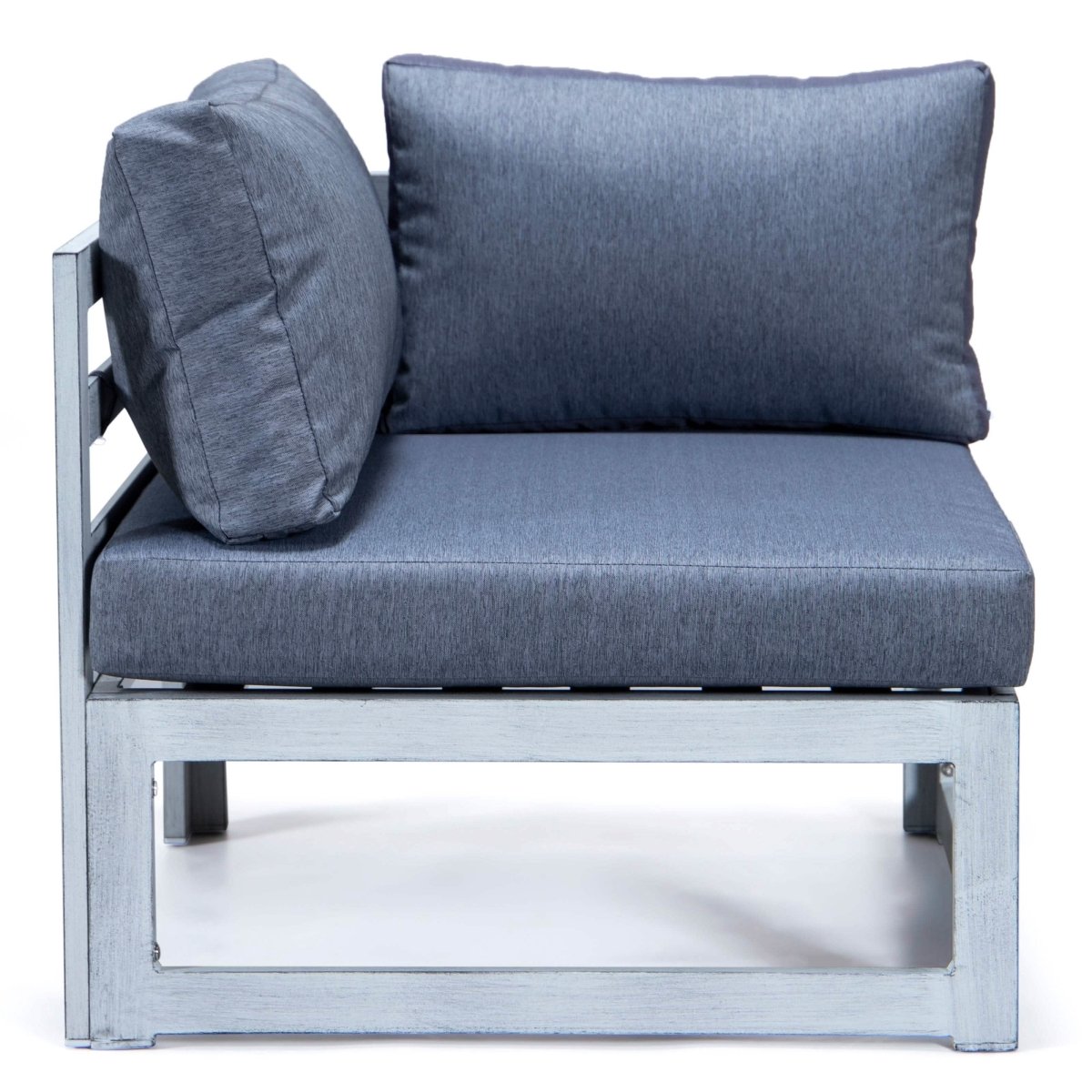 Chelsea 7 - Piece Patio Sectional And Coffee Table Set In Aluminum With Cushions
