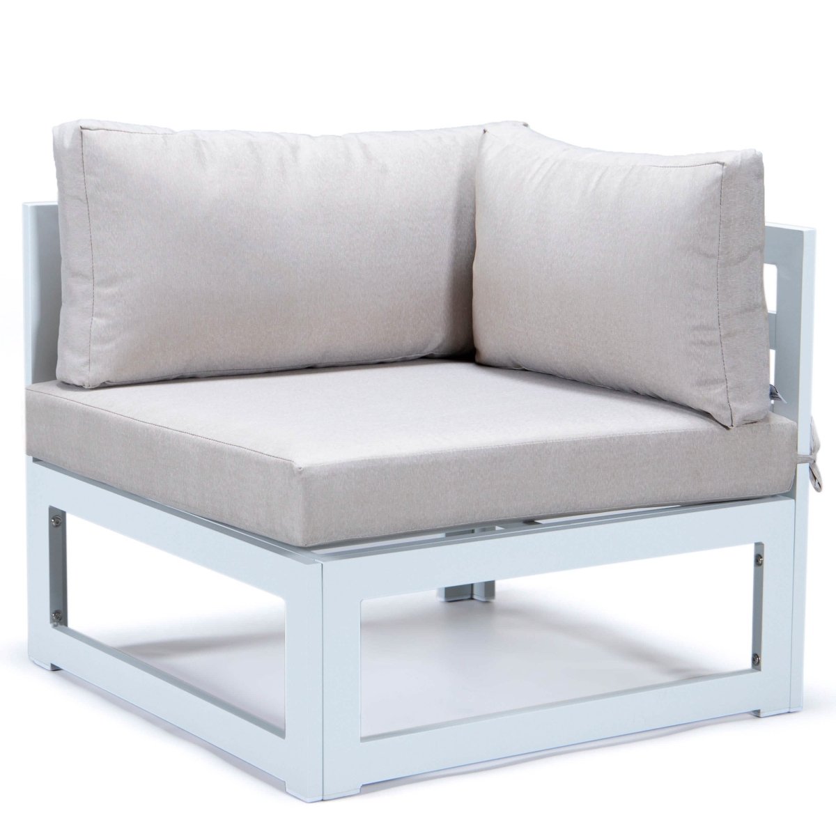 Chelsea 7 - Piece Patio Sectional And Coffee Table Set In Aluminum With Cushions