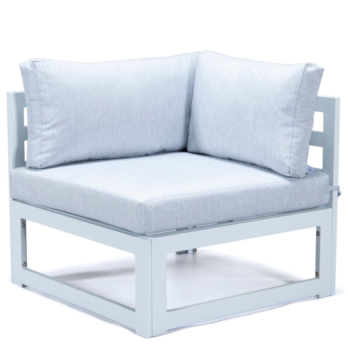Chelsea 7 - Piece Patio Sectional And Coffee Table Set In Aluminum With Cushions