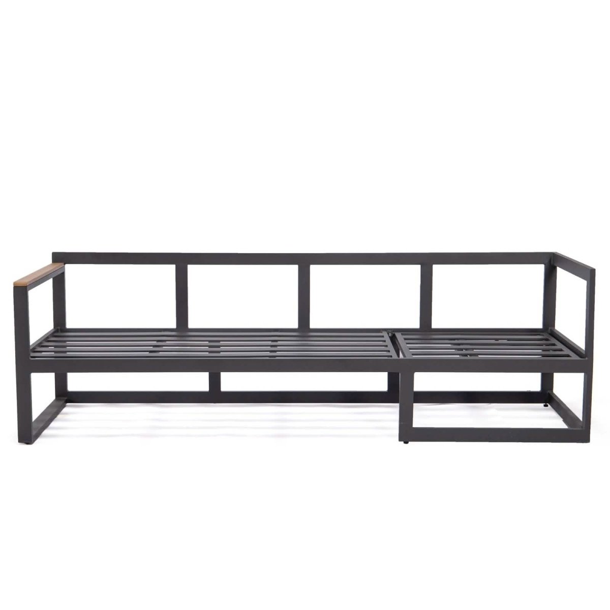 Chelsea Black/White Sectional With Adjustable Headrest & Coffee Table With Cushions