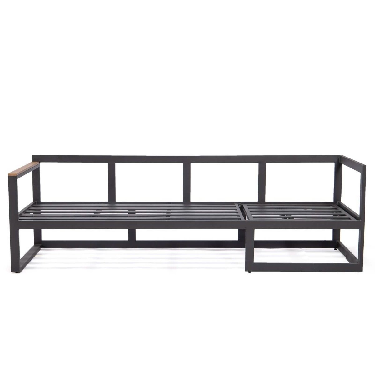 Chelsea Black/White Sectional With Adjustable Headrest & Coffee Table With Cushions