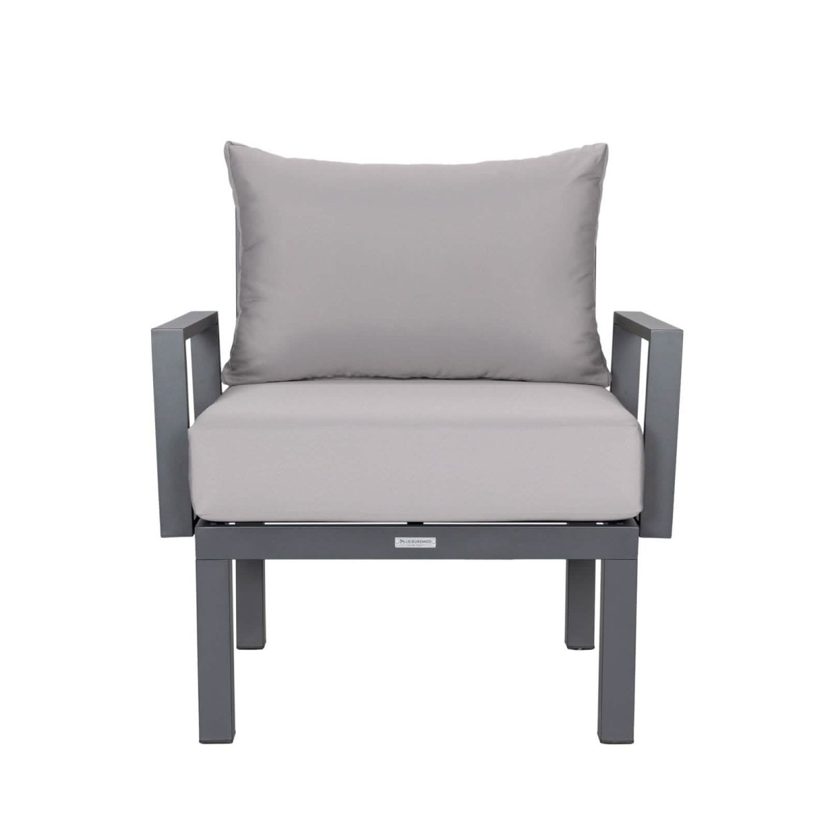 Chelsea Modern 6 - Piece Patio Sectional Set in Black Aluminum with Removable Cushions