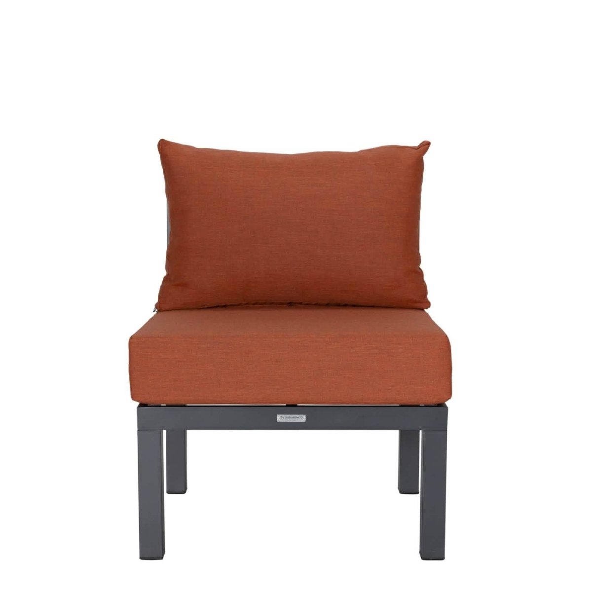 Chelsea Modern 6 - Piece Patio Sectional Set in Black Aluminum with Removable Cushions