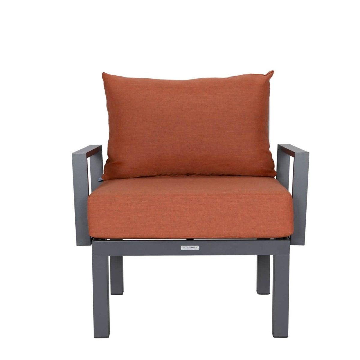 Chelsea Modern 6 - Piece Patio Sectional Set in Black Aluminum with Removable Cushions