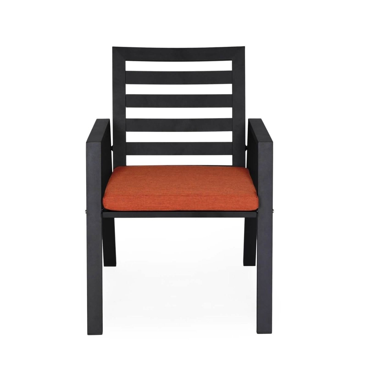 Chelsea Modern Aluminum Patio Dining Armchair with Removable Cushions