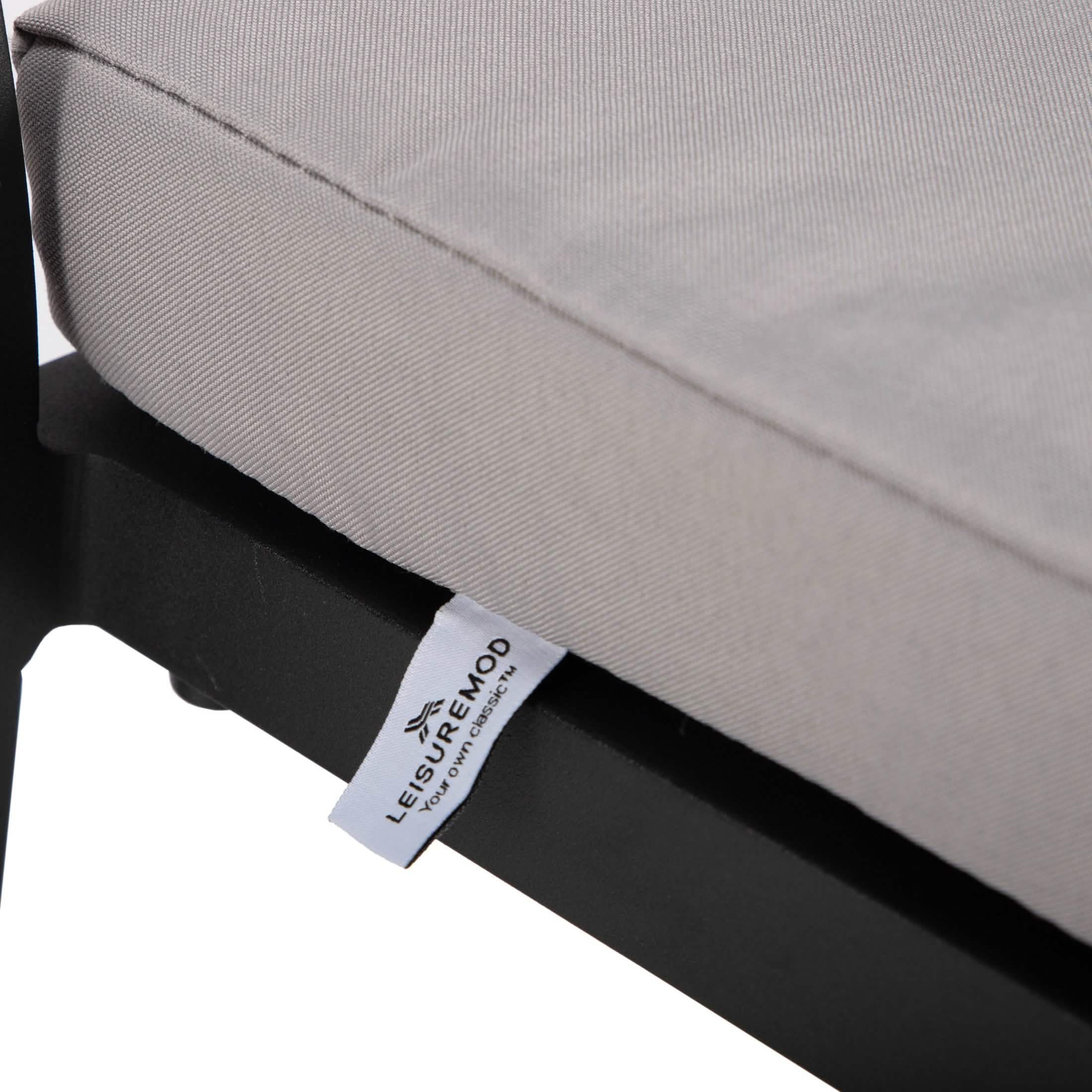 Chelsea Modern Patio Bar Chair in Powder - Coated Aluminum with Removable Cushion
