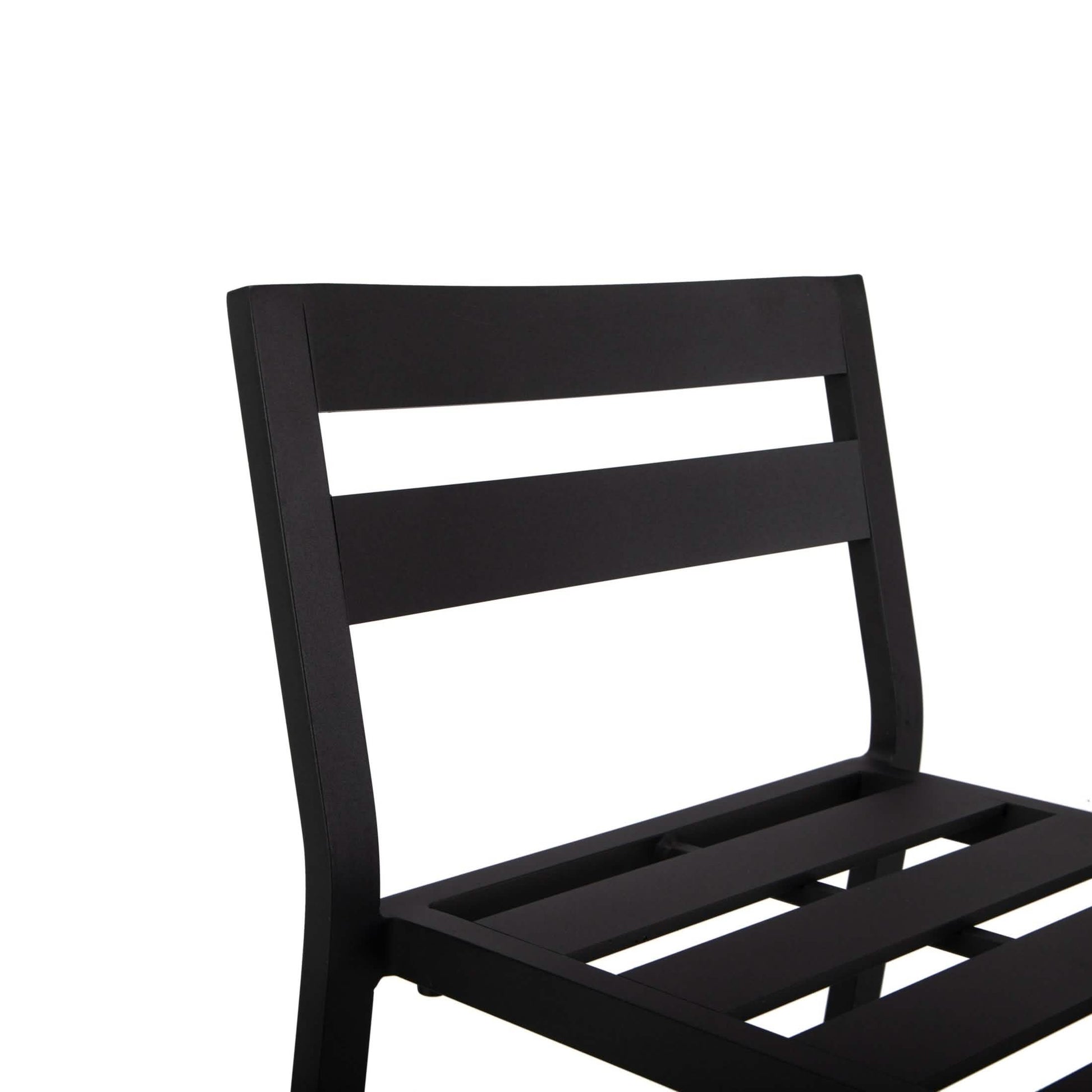 Chelsea Modern Patio Bar Chair in Powder - Coated Aluminum with Removable Cushion