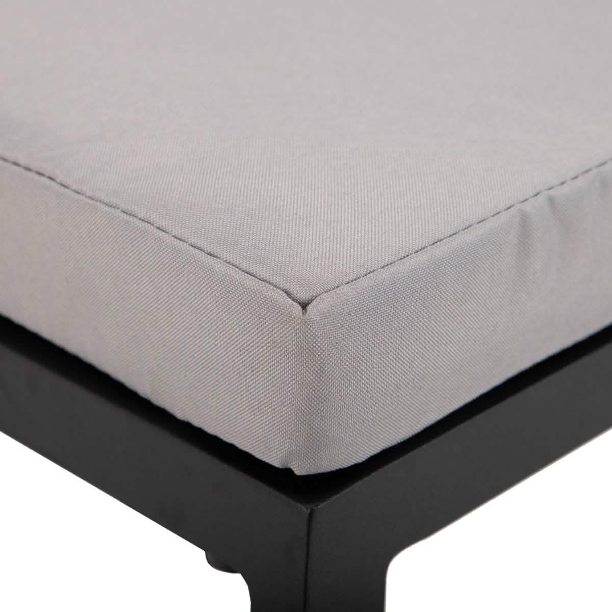 Chelsea Modern Patio Bar Chair in Powder - Coated Aluminum with Removable Cushion