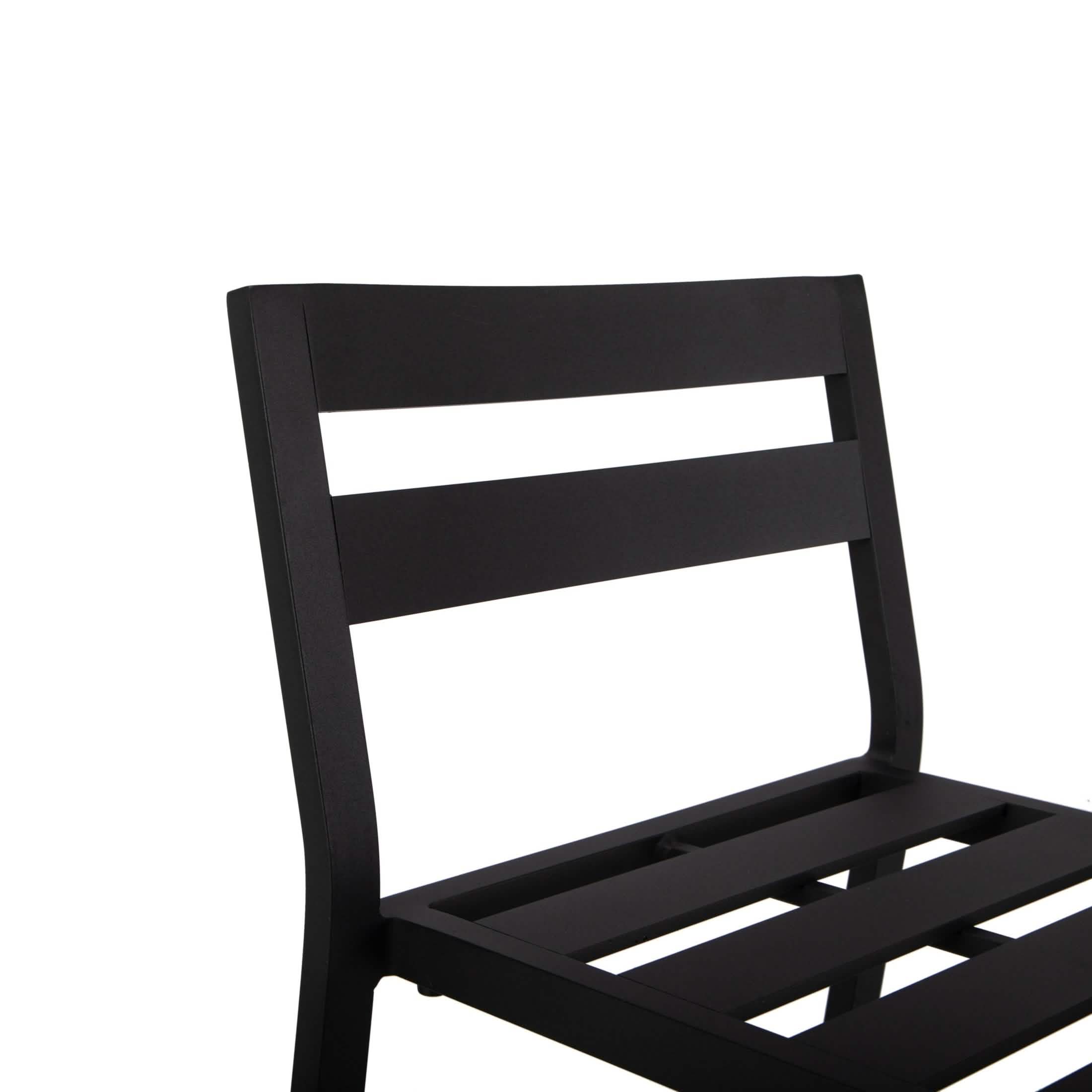 Chelsea Modern Patio Bar Chair in Powder - Coated Aluminum with Removable Cushion