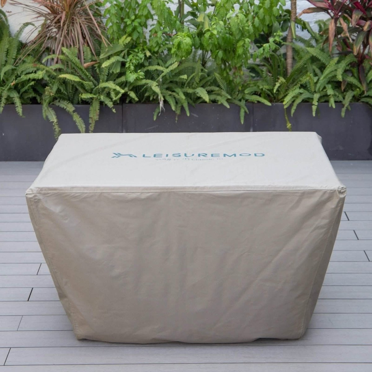 Chelsea Waterproof Fabric Rectangle Fire Pit Table Cover