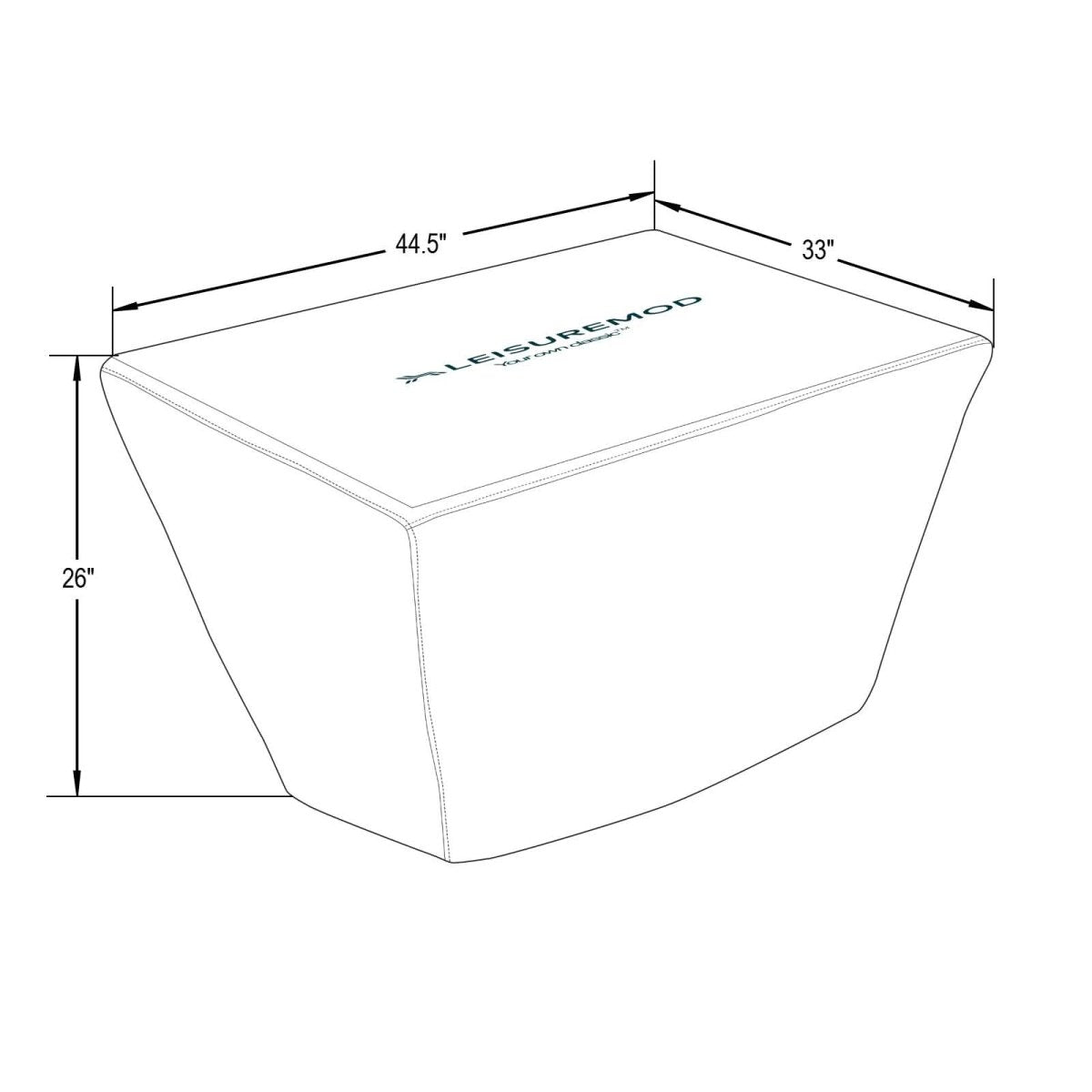 Chelsea Waterproof Fabric Rectangle Fire Pit Table Cover