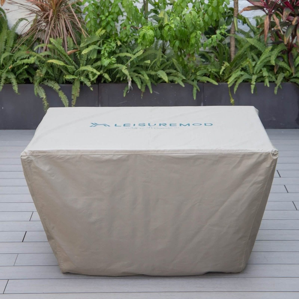 Chelsea Waterproof Fabric Rectangle Fire Pit Table Cover