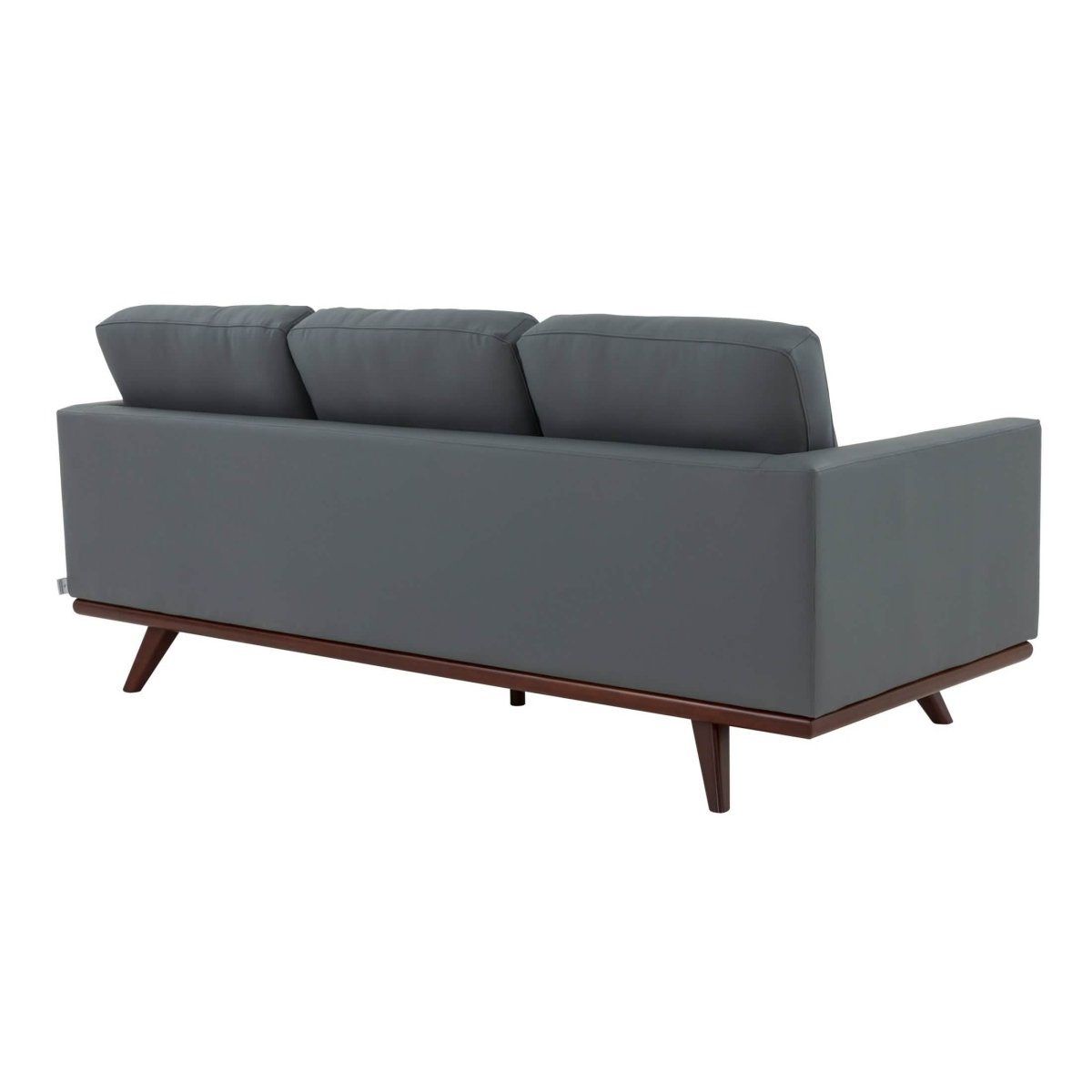 Chester 3 - Seater Leather/Mesh Full Size Sofa in Birch Wood Base