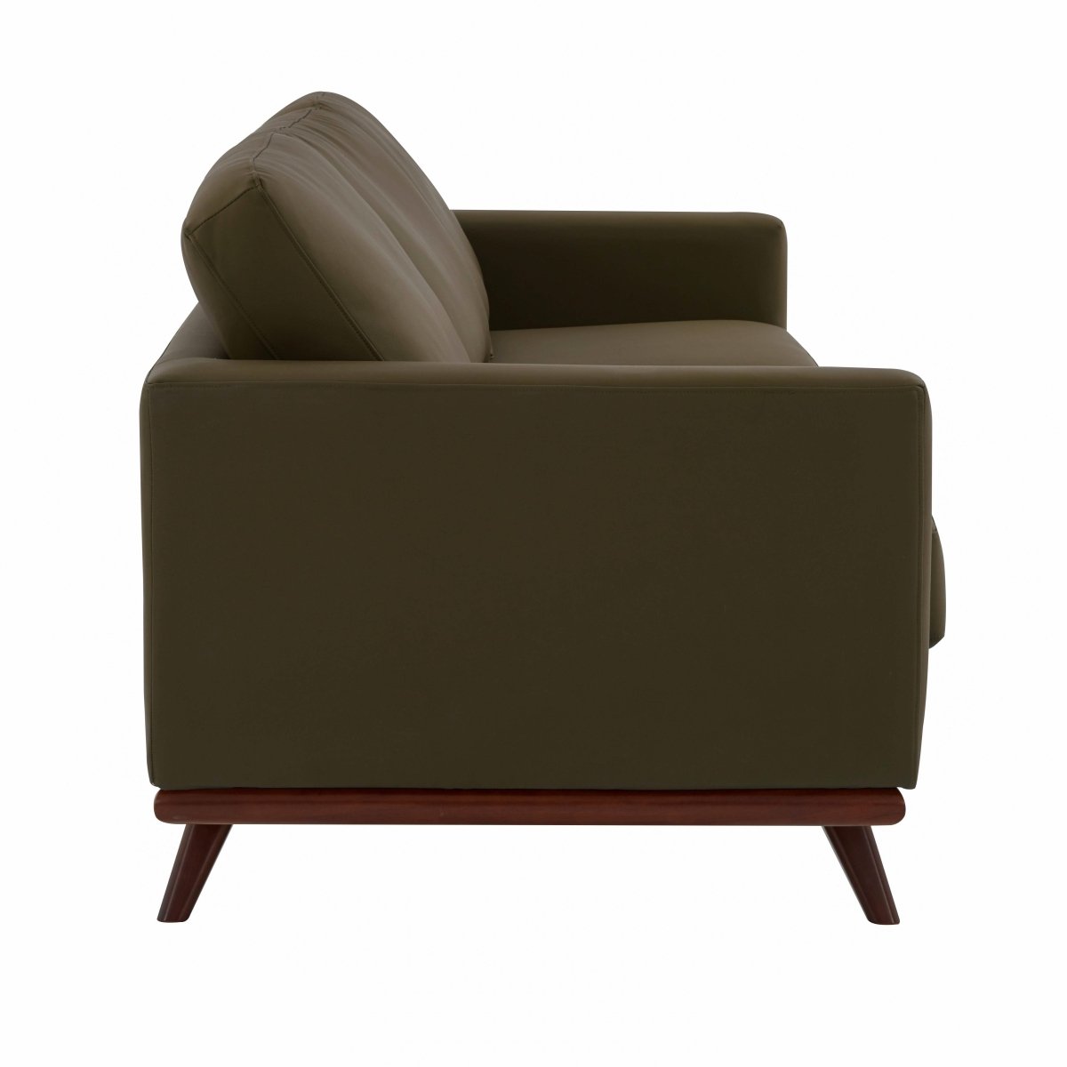 Chester 3 - Seater Leather/Mesh Full Size Sofa in Birch Wood Base
