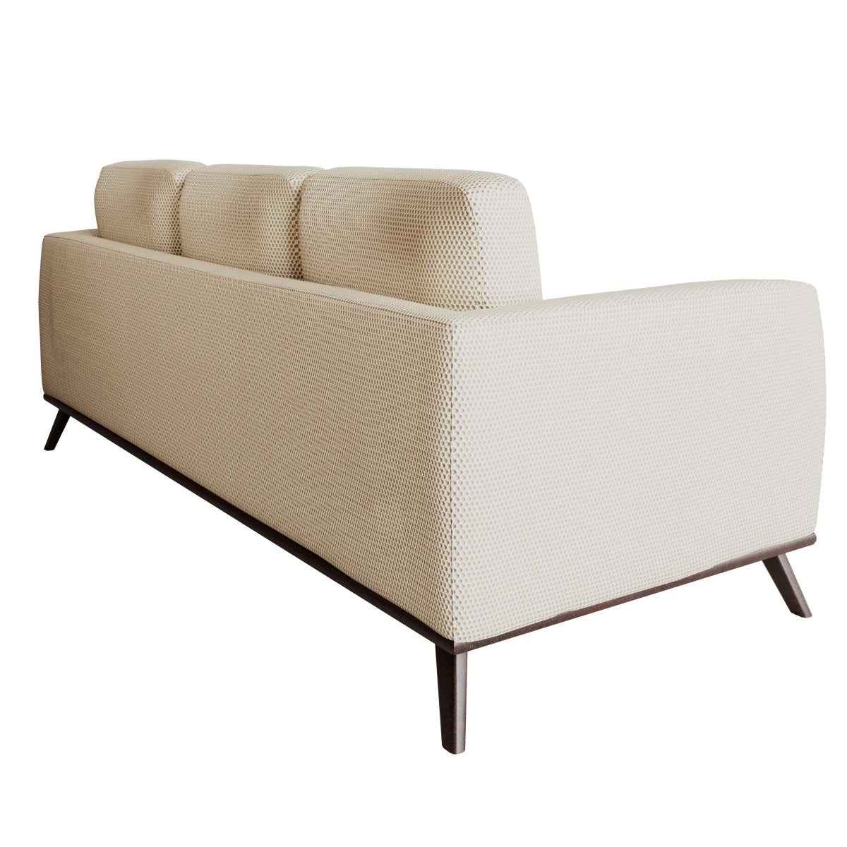Chester 3 - Seater Leather/Mesh Full Size Sofa in Birch Wood Base
