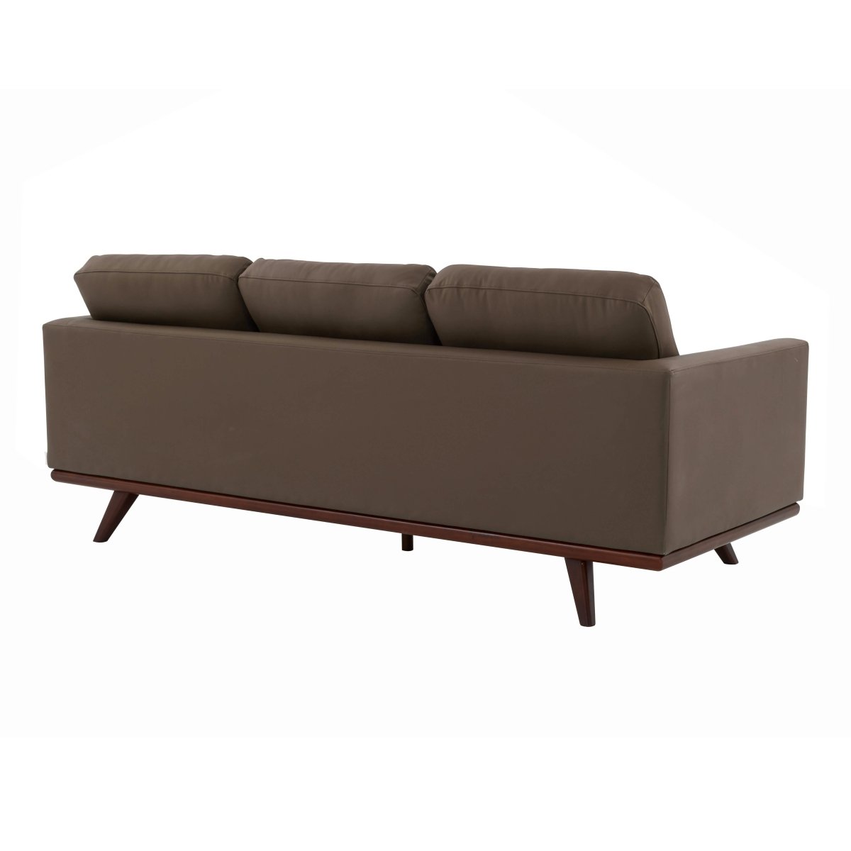 Chester 3 - Seater Leather/Mesh Full Size Sofa in Birch Wood Base