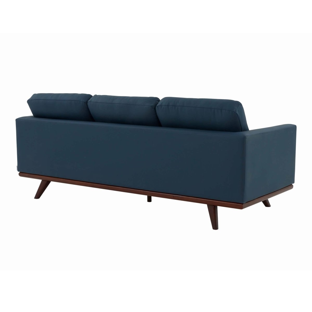 Chester 3 - Seater Leather/Mesh Full Size Sofa in Birch Wood Base