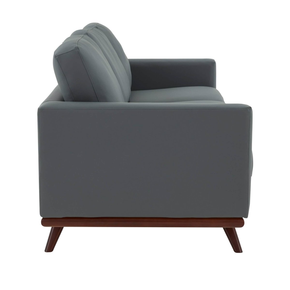 Chester 3 - Seater Leather/Mesh Full Size Sofa in Birch Wood Base