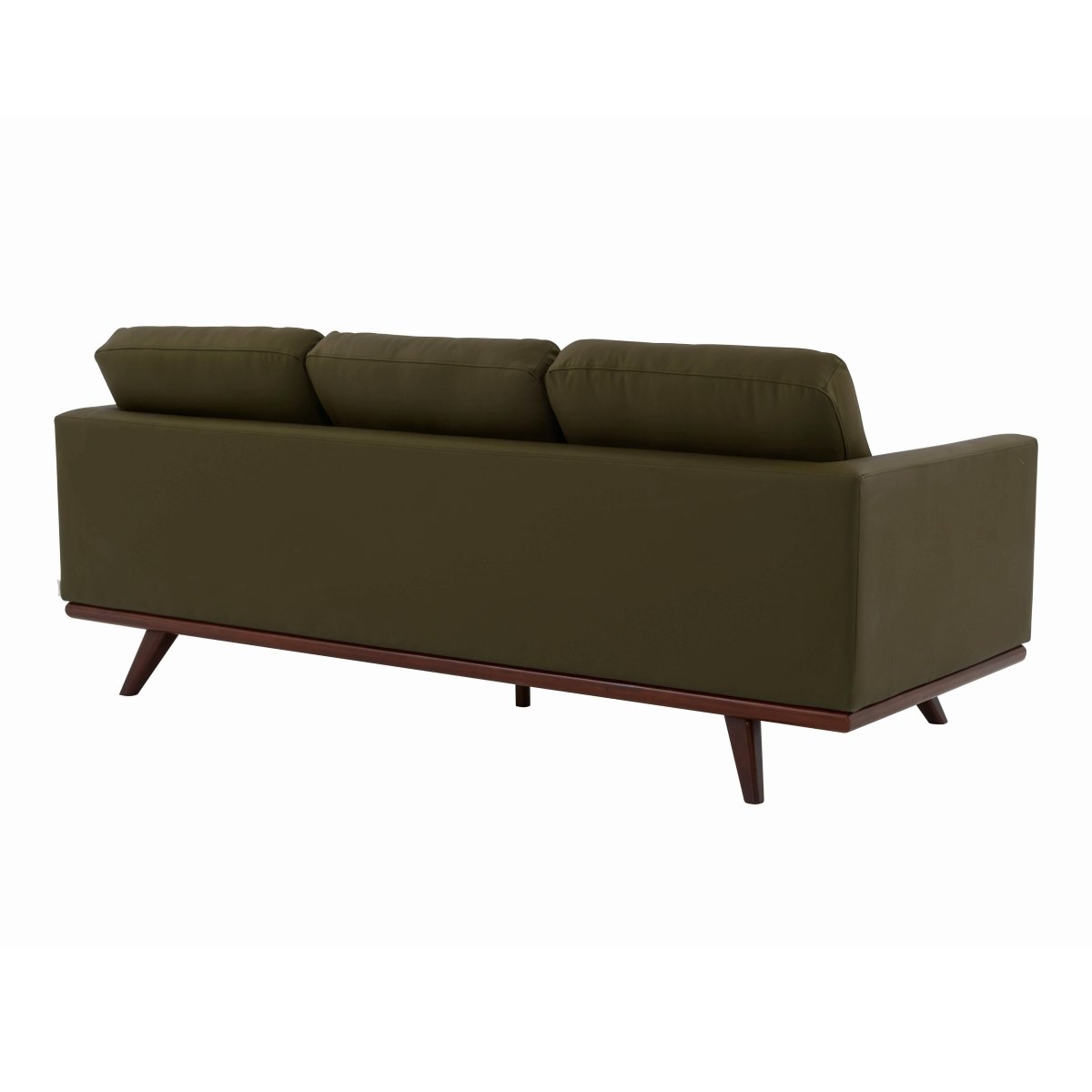 Chester 3 - Seater Leather/Mesh Full Size Sofa in Birch Wood Base
