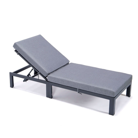 Chelsea Modern Outdoor Chaise Lounge Chair With Cushions Set of 2