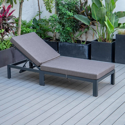 Chelsea Modern Outdoor Chaise Lounge Chair With Cushions Set of 2