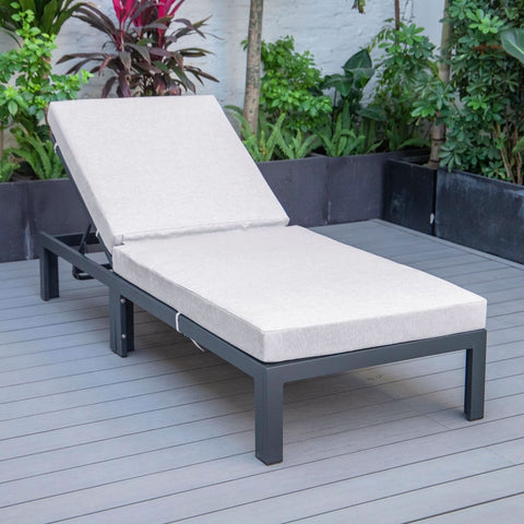 Chelsea Modern Outdoor Chaise Lounge Chair With Cushions Set of 2